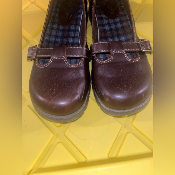 Y2K size 8.5 brown slip on Mary Jane self esteem brand thick sole shoes - Picture 4 of 7